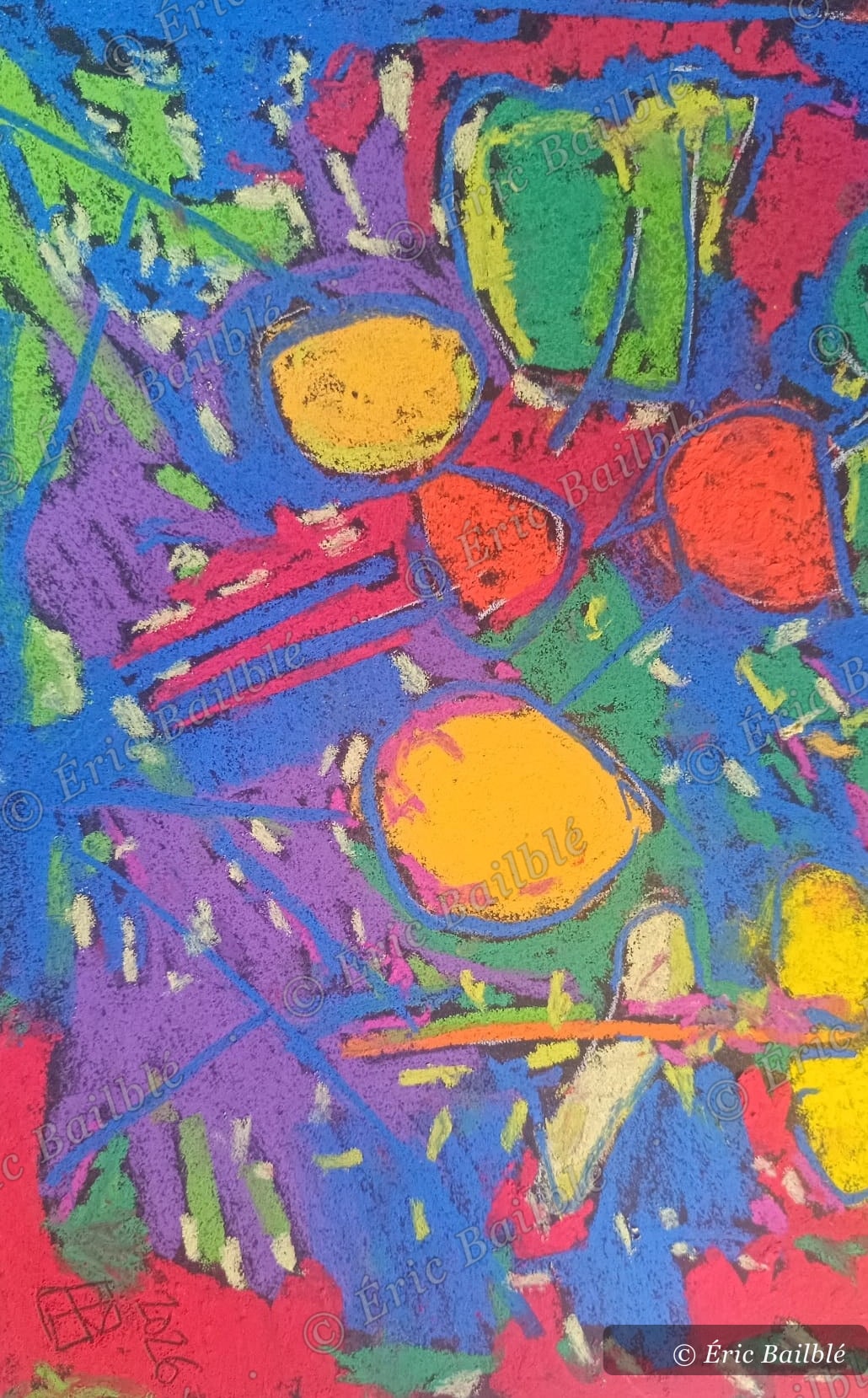 Melons de Cavaillon, pastel d'Éric Bailblé