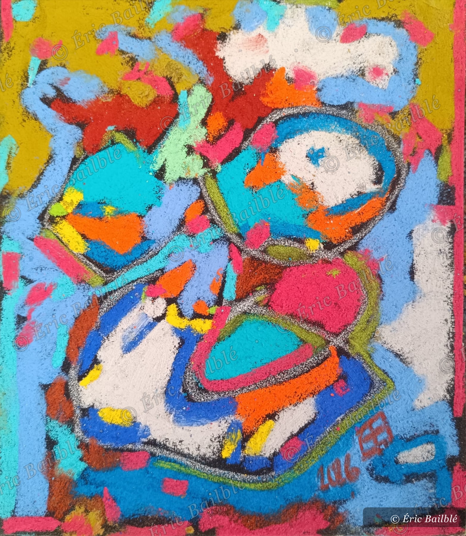 Terres de Vallauris, pastel d'Éric Bailblé