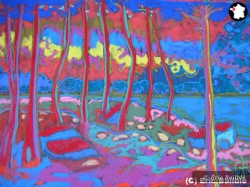 Arbres rouges en Bretagne