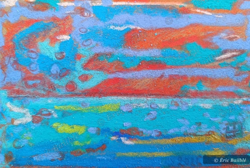 Turquoise de Thau, pastel d'Éric Bailblé