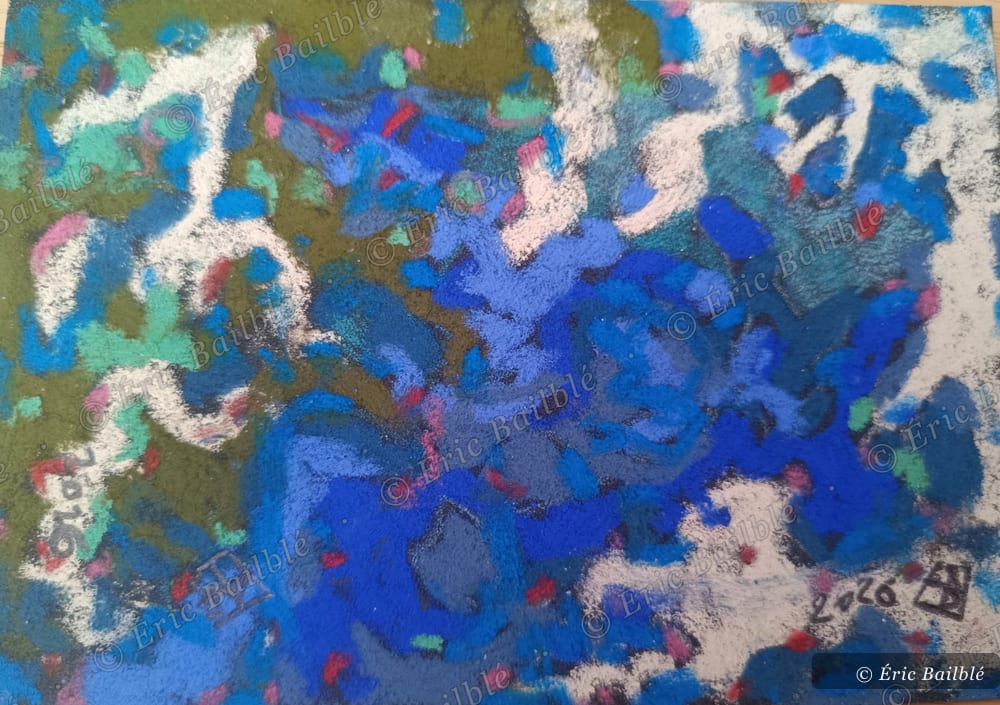 Bleu de Chartres, pastel d'Éric Bailblé